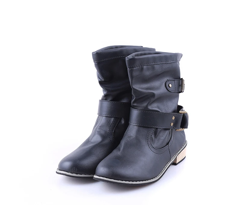 Women Sport Hiking Shoes PU Leather Motorcycle Boots Biker Punk Combot Booties Platform Ankle | Спорт и развлечения