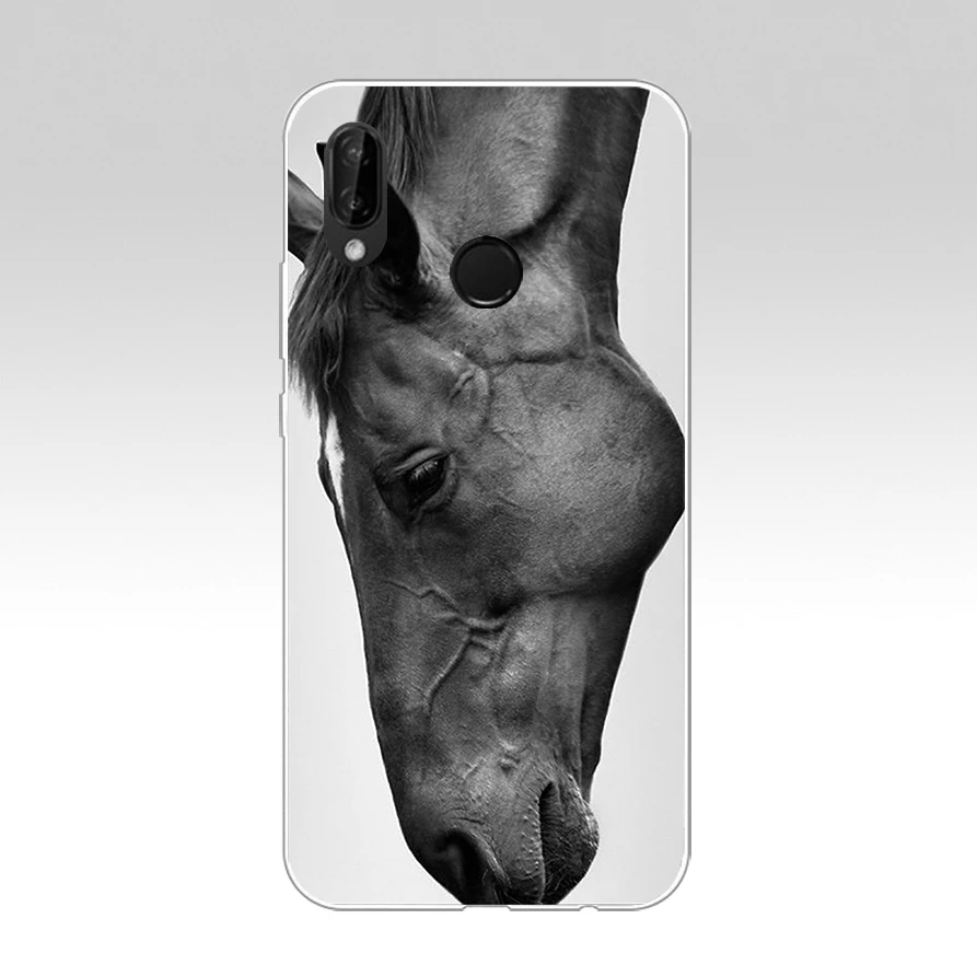 Мягкий силиконовый чехол из ТПУ для huawei Nova 3 3i p smart 62AQ Horse Portrait head | Мобильные