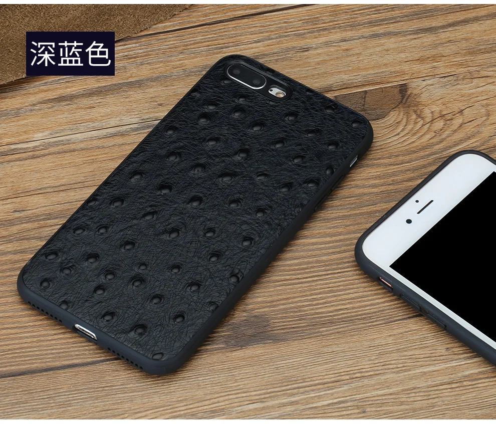 Роскошный кожаный чехол для телефона iPhone 7plus 8plus Страусиная текстура мягкая оболочка противоударный чехол для X XR XS MAX 6S Plus X5 5S SE