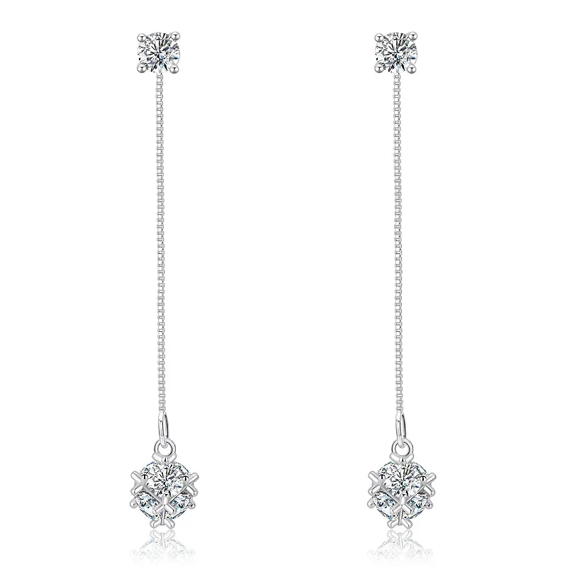 Японский и корейский стиль Анти-аллергия S925 серьги дикий бахромой серебряные с