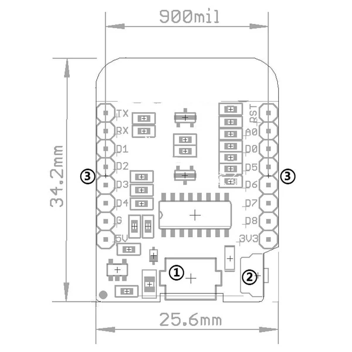 ESP12 ESP-12 D1 mini V2-Mini NodeMcu 4M bytes Lua WiFi Интернет вещей макетная плата на основе ESP8266 |