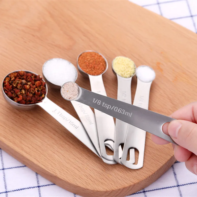 

6pcs/Set Measuring Spoon Measure Tool For Baking Coffee Tea Stainless Steel Measuring Spoon Kichen Accessories