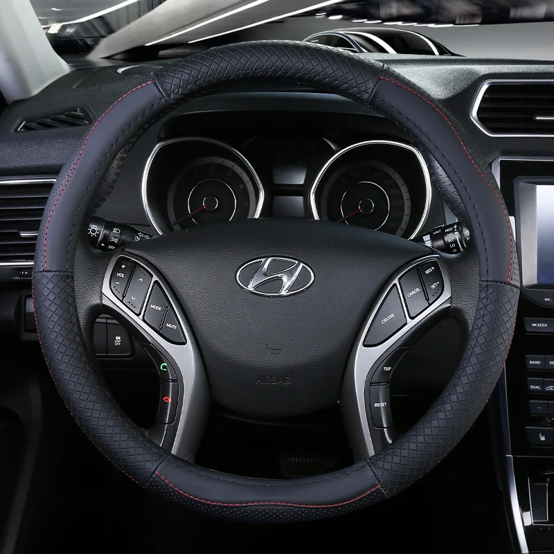 Верхний слой кожаный руль чехлы для hyundai Grand I10 I20 I30 GT I40 Ix20 Ioniq велостер Xcent H-1 Starex Genesis Coupe