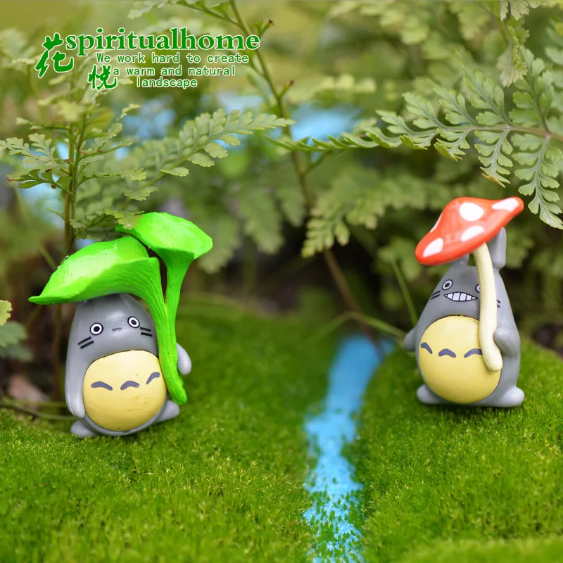 8 шт. миниатюрные фигурки Totoro мох микро пейзаж ПВХ детские подарки миниатюрная