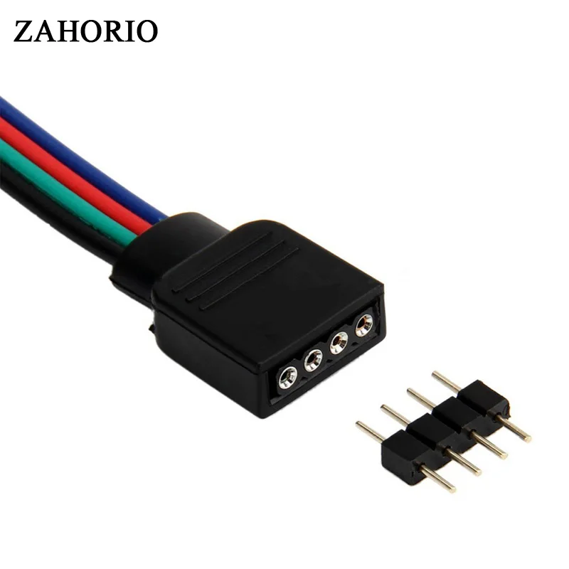 20 шт./лот 4pin RGB Разъем 4 pin игла мужской тип двойной для 3528 5050 цветных (RGB)