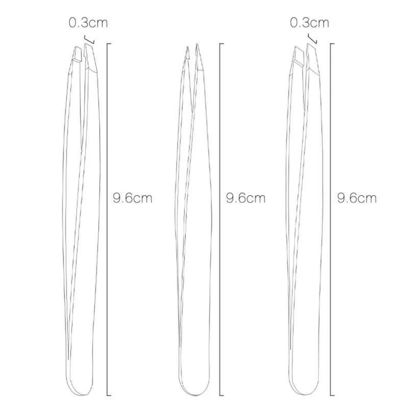 3 шт./компл. для бровей Пинцет из нержавеющей стали Нержавеющая сталь