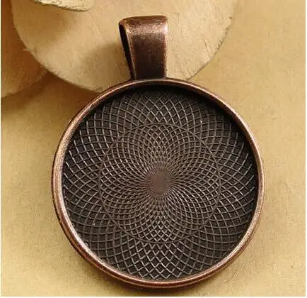 Ancient Red 10 шт./лот, пустая основа подвески из сплава, 20 мм, 25 мм, 30 мм, Стеклянные Кабошоны, камея, поднос, сделай сам, ювелирное изделие, подвеска, фурнитура - Цвет: Ancient Red
