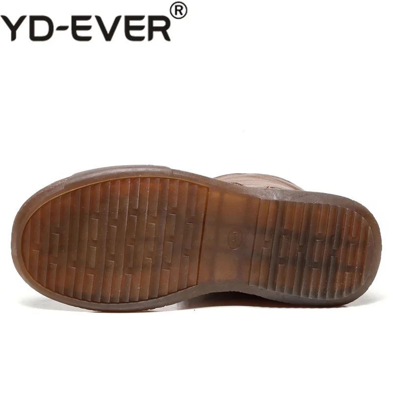 YD-EVER Мягкая натуральная из бычьей кожи на плоской подошве ботильоны для женщин