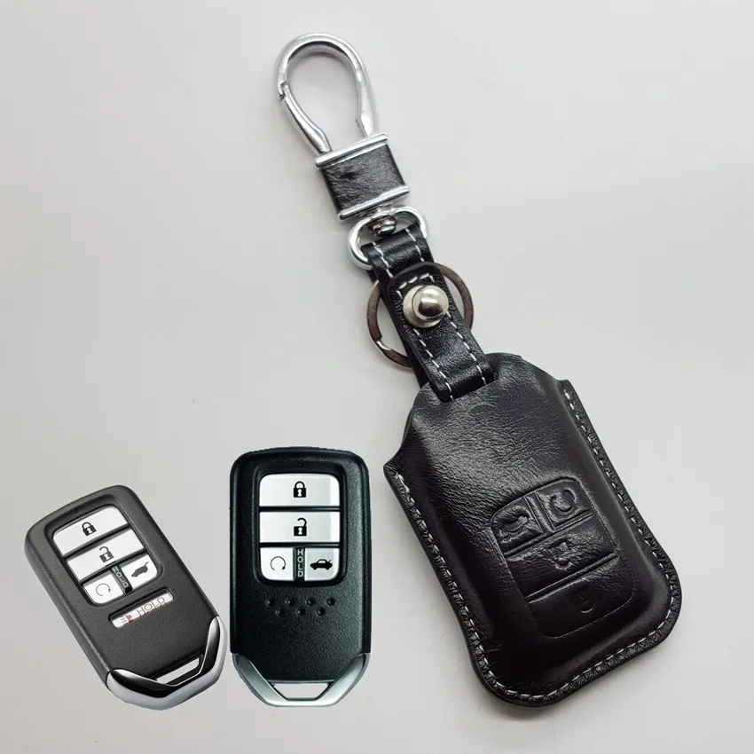 Кожаная основа для Honda 2018 Civic 2016 Accord 2017 2019 Pilot Автомобильный держатель ключей