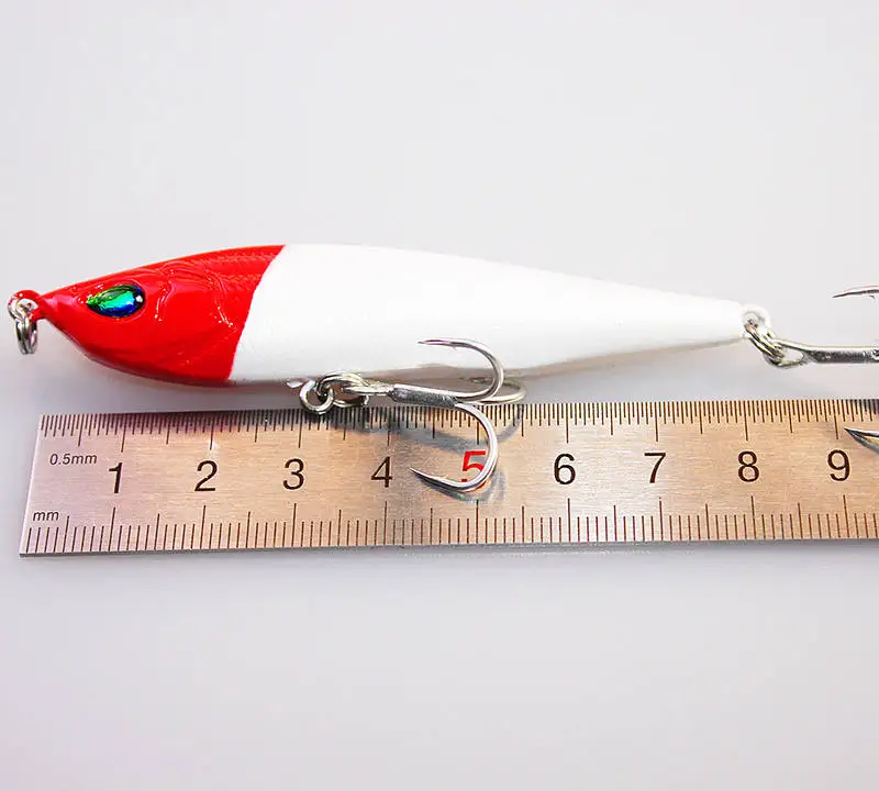 3.1'' Pencil Fishing Lure Quality Professional Hard Bait Hook Tackle 3D Eyes Crankbait Sinking Wobblers 8cm 15g | Спорт и