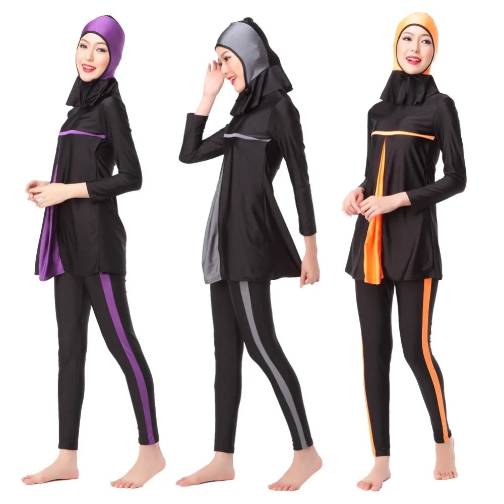 

Новое поступление, мусульманские купальники для женщин, женский купальный костюм, скромный купальник с полным покрытием, хиджаб Буркини дл...
