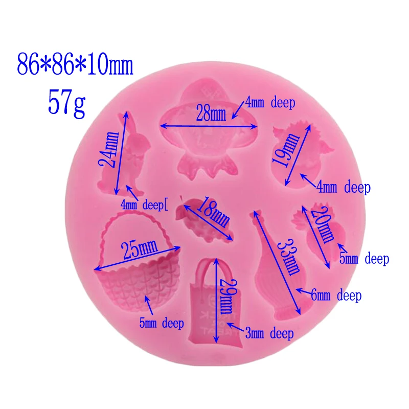 Пасхальные силиконовые формы для овощей фруктов кроликов корзин тортов печенья