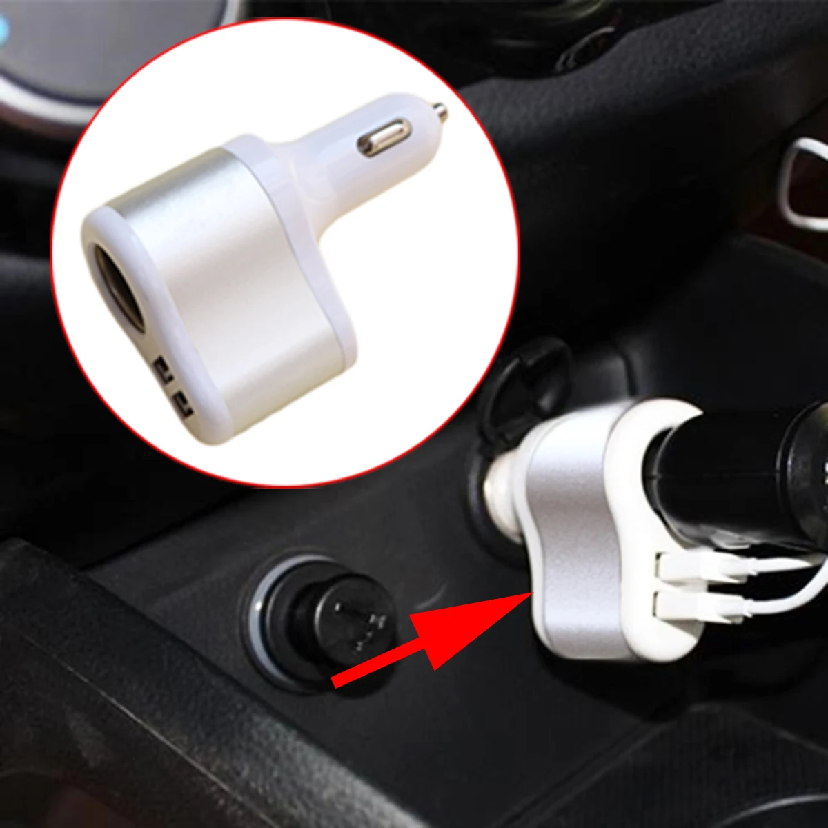 2 usb порта автомобильное быстрое зарядное устройство прикуриватель для телефона