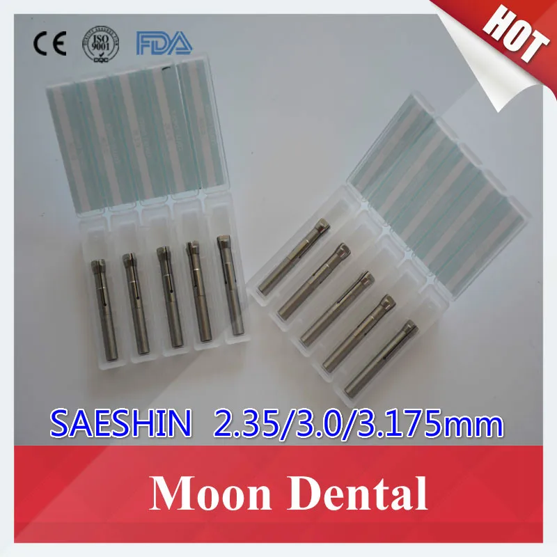 

Top-sale 6 Pieces SAESHIN 2.35/3.0/3.175mm Collet Chuck(Three Spring) for Micromotor Handpiece Dental Lab Micromotor Accessories