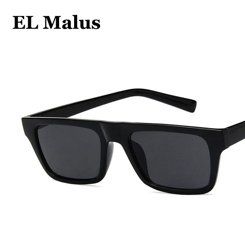 [EL Malus]Retro UV400 Sunglasses Square Thin Frame Women Famous Brand Designer Black Pink Red Lens Mirror Sun Glasses Female | Аксессуары