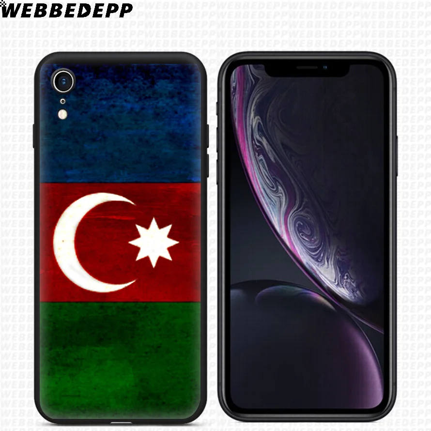 WEBBEDEPP Azerbaijan buta flag Soft Silicone Case for iPhone 11 Pro Xr Xs Max X or 10 8 7 6 6S Plus 5 5S SE |