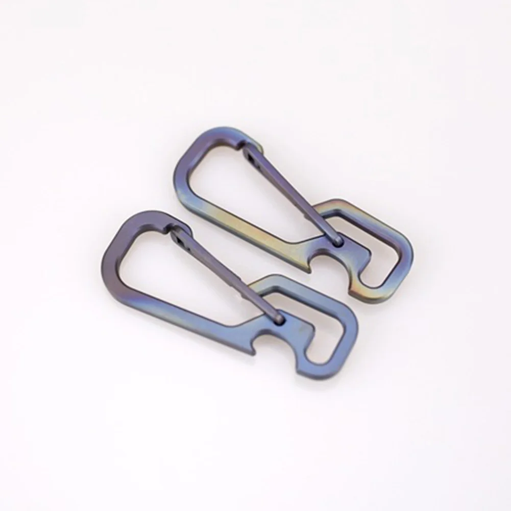 Quick Release Titanium Alloy Climbing Accessories Multifunction Keychain Hanging Traveling Hook Strong Mountaineering Buckle | Спорт и