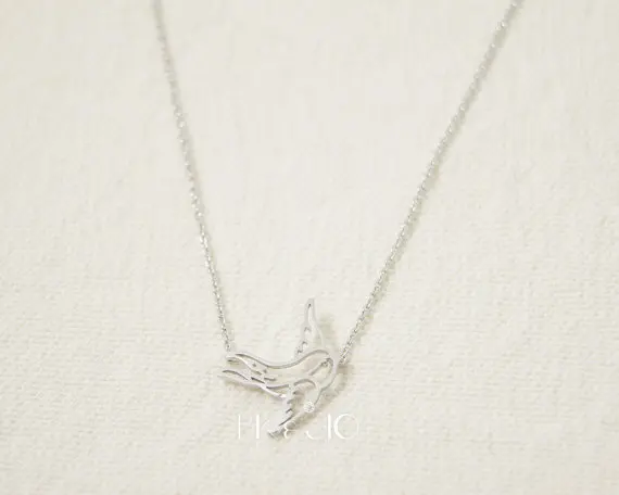 Уникальное модное женское ожерелье с подвеской в виде ласточки Золотое и