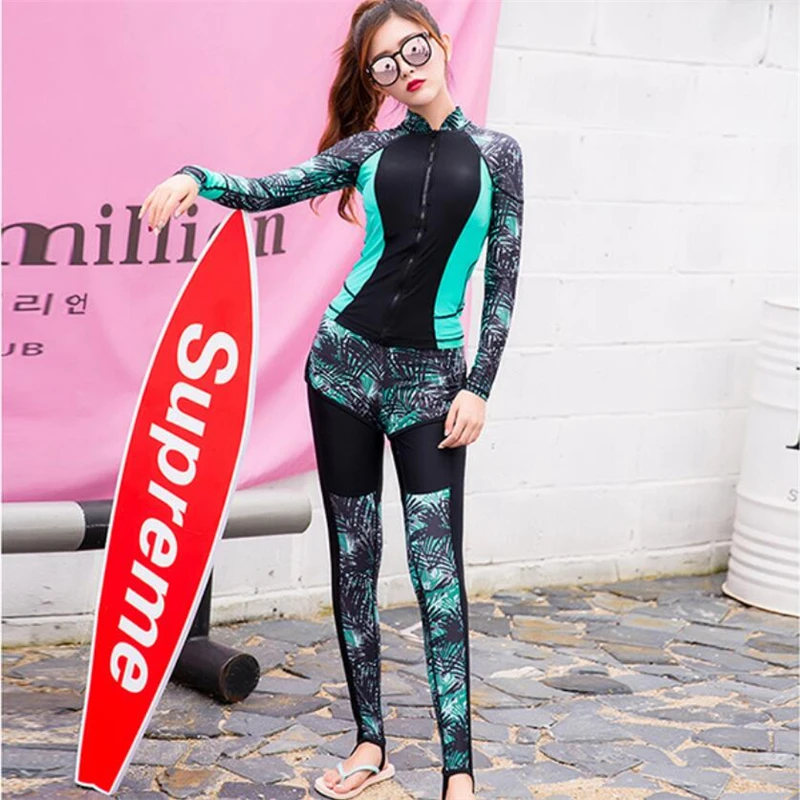 

2020 Женский гидрокостюм, куртка и брюки, купальник для подводного плавания, гидрокостюм, комплект из двух/трех предметов, короткий костюм для...