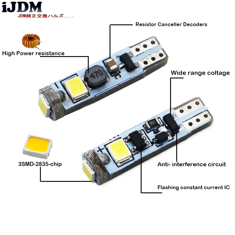 Светодиодная автомобильная лампа iJDM Canbus T5 74 73 286 для приборной панели BMW E36 E34 E32 E38