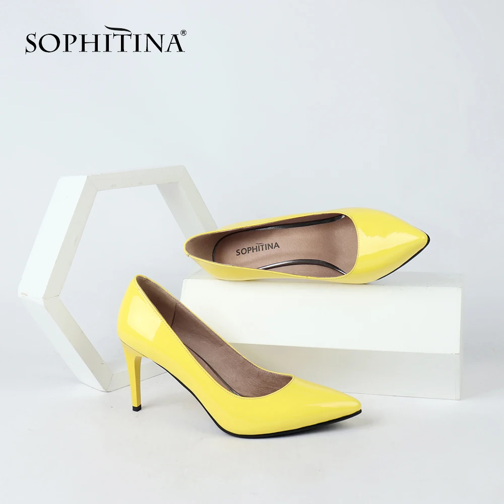 SOPHITINA/Пикантные туфли лодочки с острым мыском.Модные повседневные из натуральной