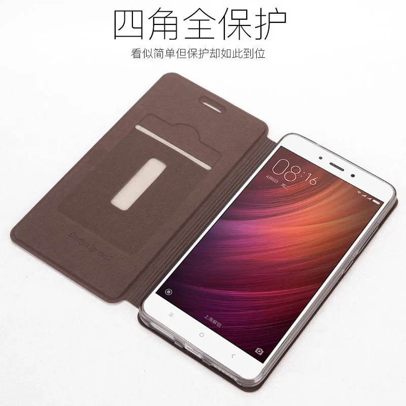 MOFI Картер серии fashion бизнес кожа флип ТПУ case с карт памяти и стенд для XIAOMI redmi