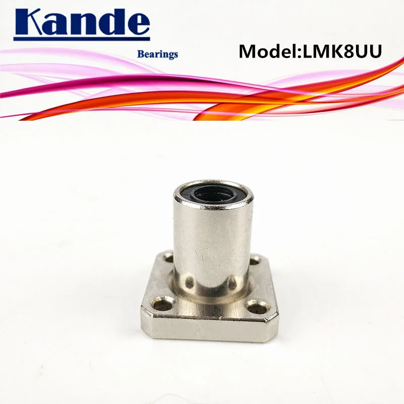 Kande подшипники LMK8 UU 4 шт LMK8UU Квадратный фланец линейный подшипник dr:8 мм