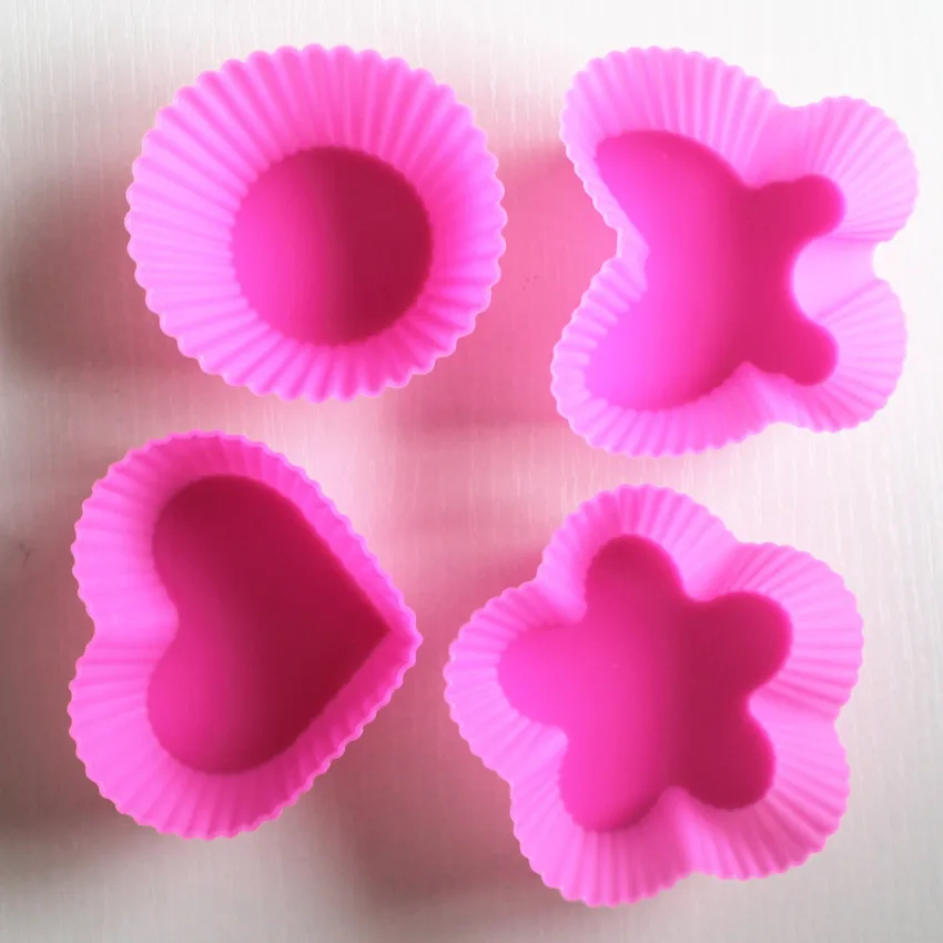 30pcs Silicone Mold Heart Cupcake Soap Cake Muffin Baking Nonstick and Heat Resistant Reusable Molds | Дом и сад