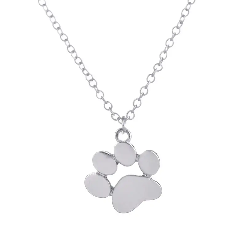 NECKLACE XL191 SMJEL, милые браслеты на цепочке с собаками и лапами, женские и детские украшения для женщин, подарки для влюбленных животных, femme - Окраска металла: NECKLACE XL191