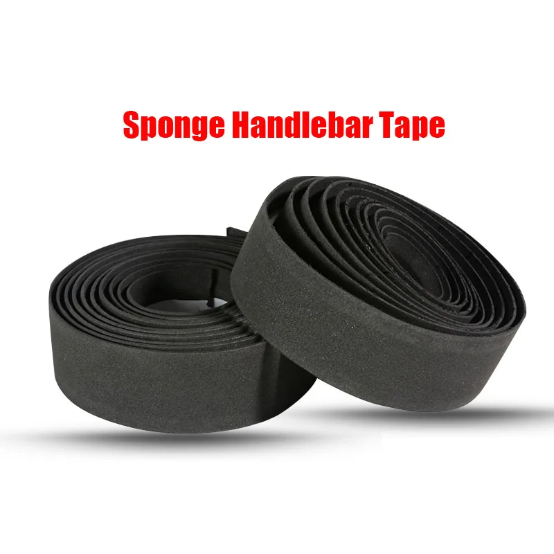 Sponge Tape Углеродное волокно дорожная лента для руля велосипеда велосипедная лента MTB Bartape горный велосипед аксессуары детали кожаная ручка - Цвет: Sponge Tape