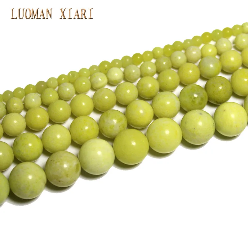 Оптовая продажа желтый горчичный камень натуральный бисер для изготовления