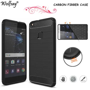 for phone cover huawei p10 lite case on huawe p10 lite carbon fiber silicone case for huawei nova youth cover was lx1lx1a lx2 free global shipping