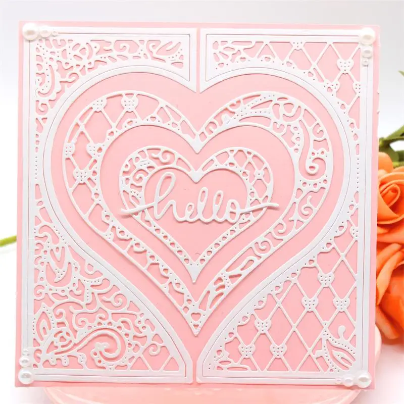 

YPP CRAFT Heart Frame Metal Cutting Dies Stencils for DIY Scrapbooking/photo album Decorative Embossing DIY Paper Cards