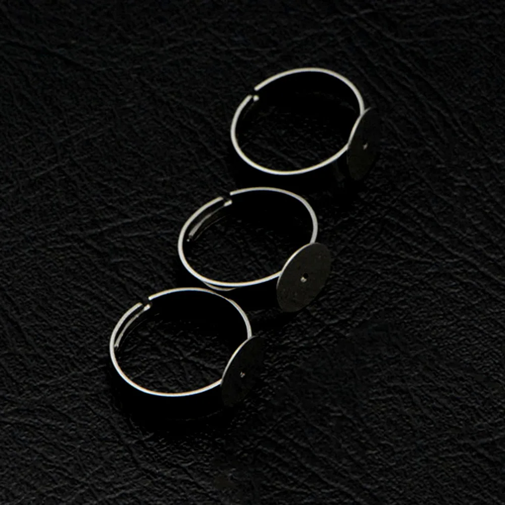 Новое кольцо из нержавеющей стали 8 мм 10 с плоским основанием для драгоценных