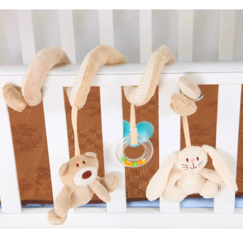 Мягкая детская кроватка игрушка на спирали для коляски детские игрушки