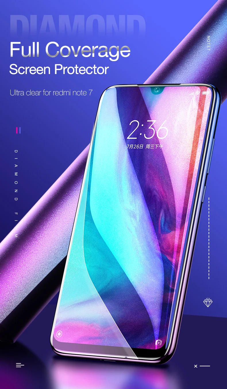 Защитная пленка Cafele на весь экран для Xiaomi Redmi Note 7, закаленное стекло 10D HD, чистая Защитная пленка для Redmi Note 7