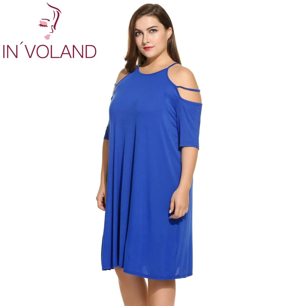 IN'VOLAND женское сексуальное платье большого размера на тонких бретелях с