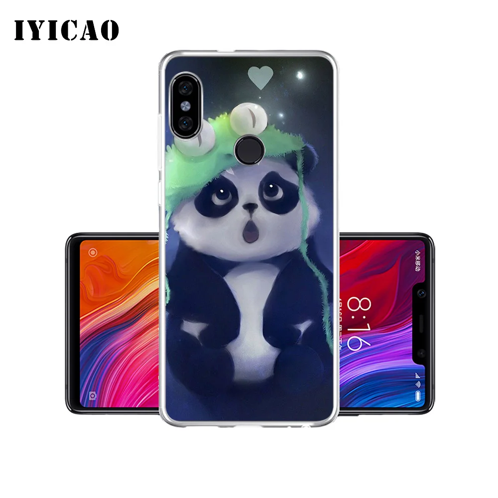Мягкий силиконовый чехол для телефона IYICAO с милой пандой Xiaomi Mi 9 8 SE 6 A1 A2 Lite F1 MIX2S MIX3