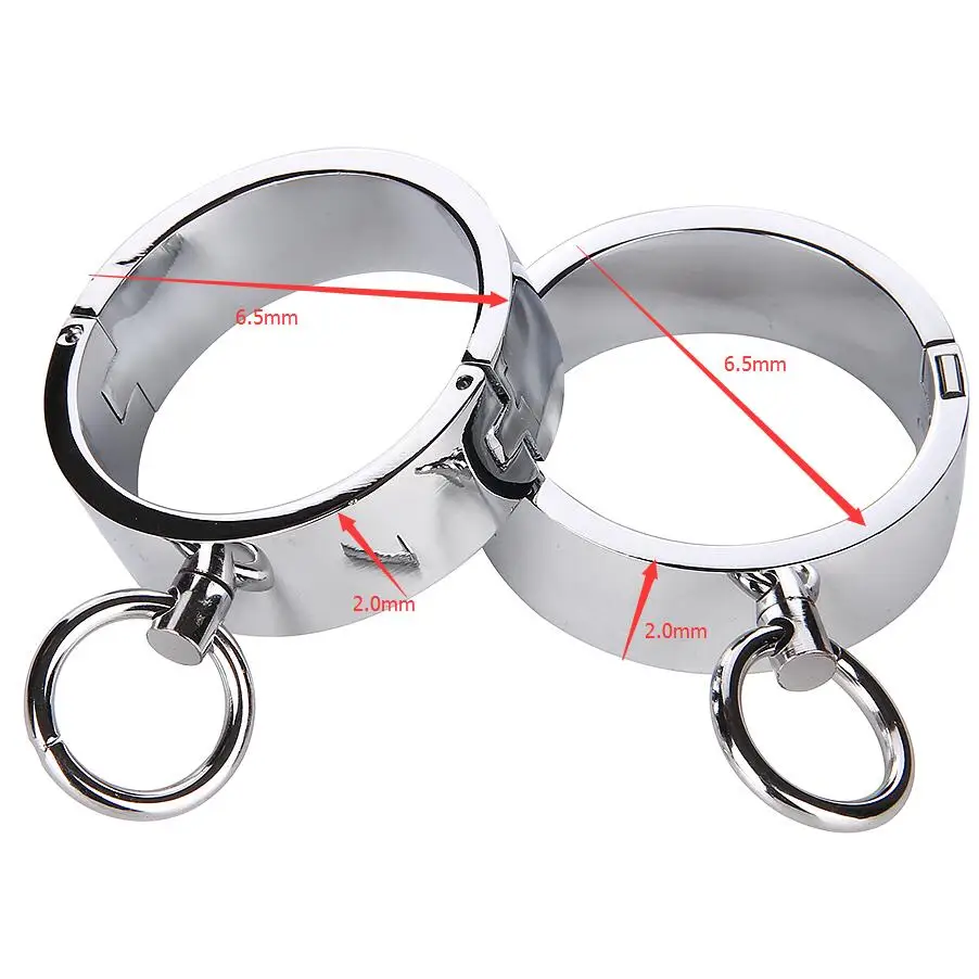 Metal handcuffs bandage for female and male Stainless Steel Handcuffs Locked Him/Her to Feel Bounded Fun Sexy Products | Красота и