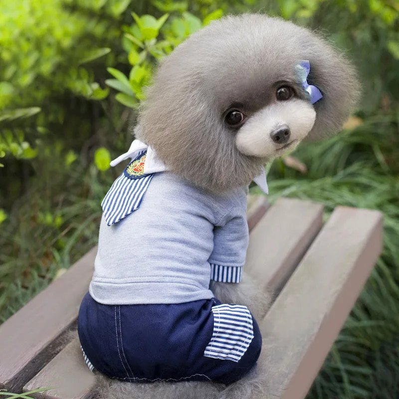 Модная одежда для маленьких собак и кошек хлопковый костюм котят толстовки серых