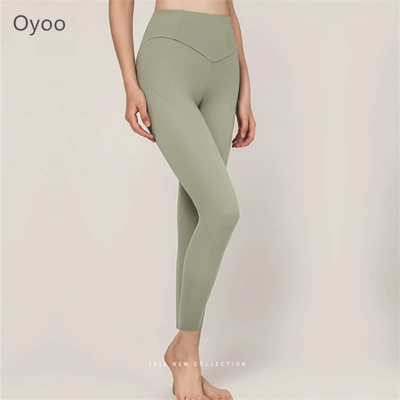 Oyoo Green Body Building Butt Lift штаны для йоги с высокой посадкой серые леггинсы спортзала