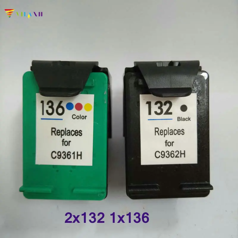Совместимый чернильный картридж Vilaxh замена для принтера HP 132 136 Photosmart 2573 C3183 D5163 1513