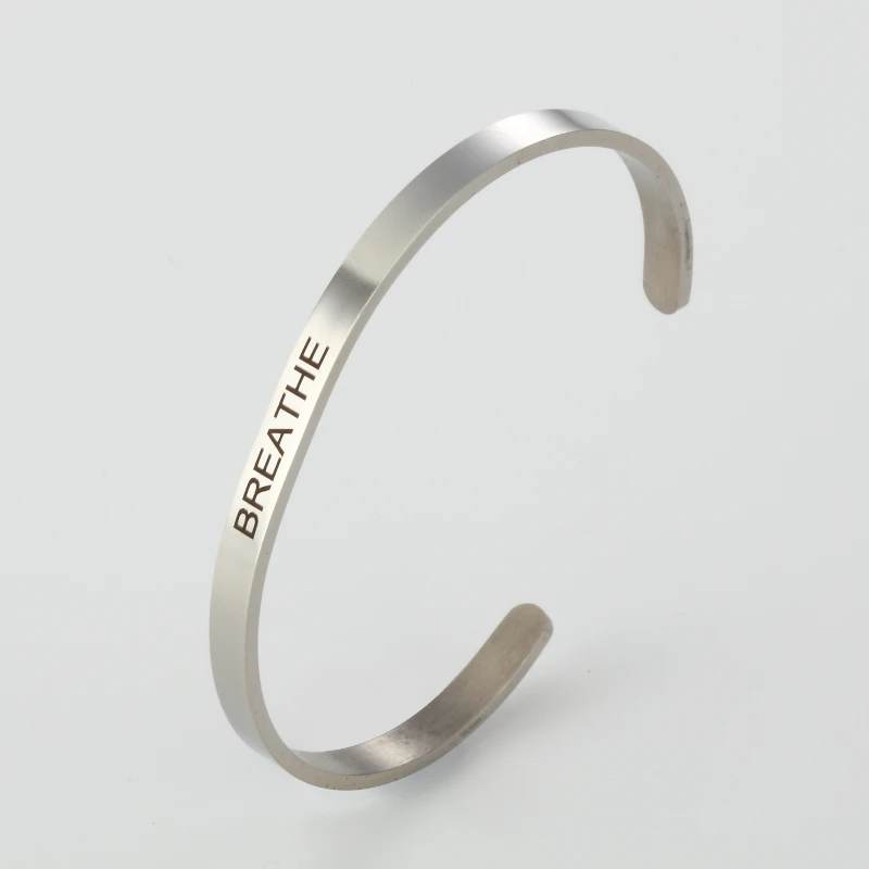 Браслет манжета мужской из нержавеющей стали 4 мм|bangles for men|mantra braceletbracelet cuff bangle |