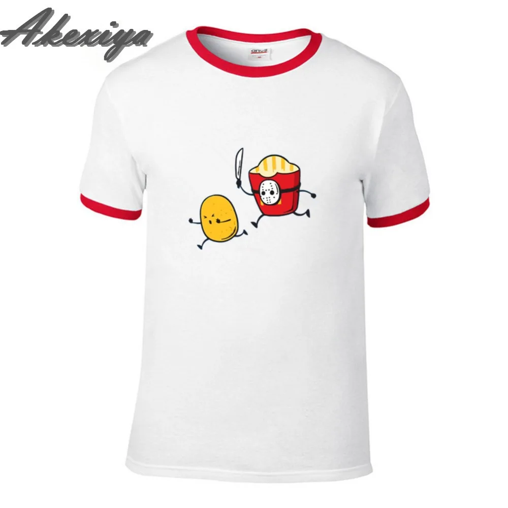 Забавные футболки мужская футболка с серийным убийцей фаст фуда картошки фри