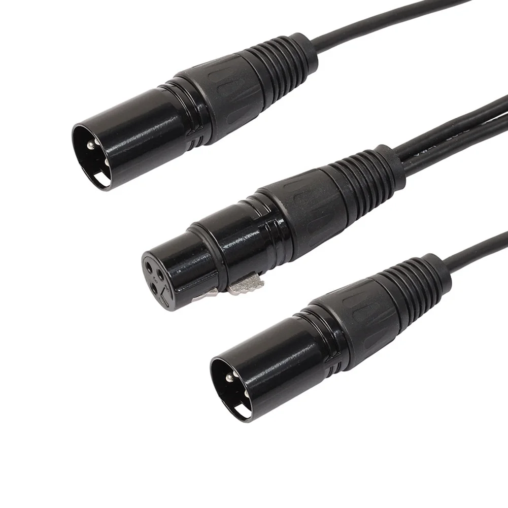 3 контактный разъем XLR Мама папа с двумя штекерами Y образный разветвитель Кабель