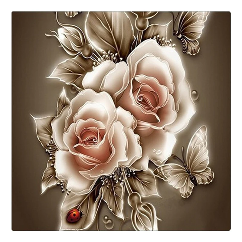

Rhinestone painting crystal Home Decor DIY Diamond painting Rose &butterfly 3D cross stitch pattern diamond embroidery B029 cx
