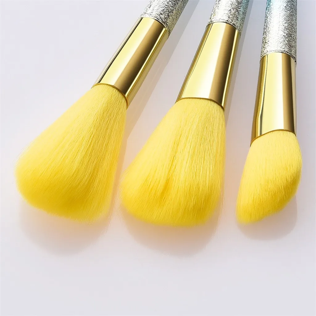 3 шт. высококачественные конические матовые желтые кисти для макияжа волос с