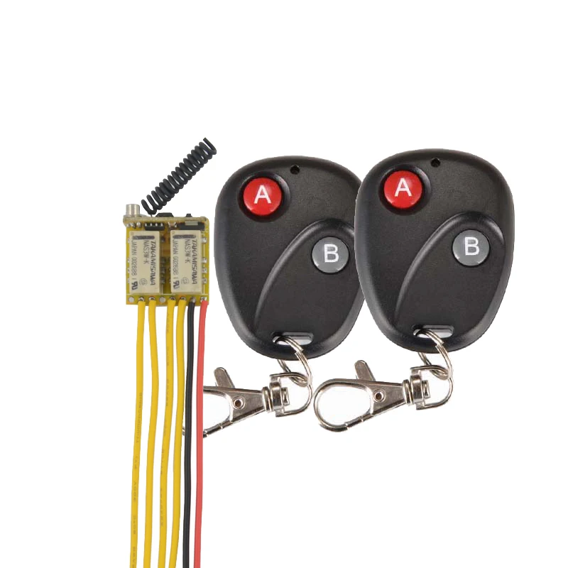 Миниатюрный 2 Канальный Релейный дистанционный переключатель постоянного тока 3