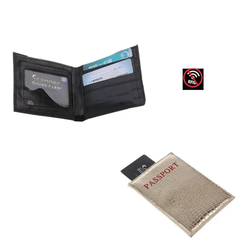

Portable Credit Card Protector RFID Blocking NFC Signals Shield Secure For Passport Case Purse
