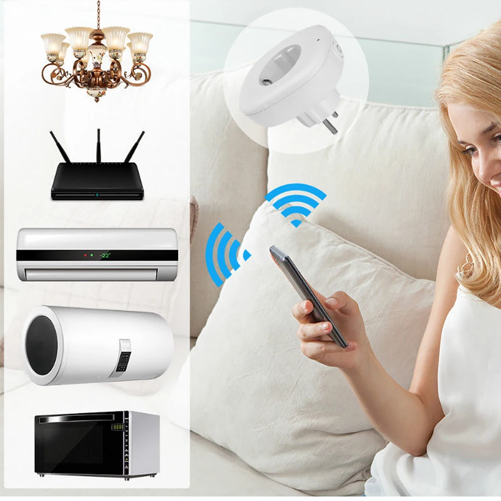 Домашний wifi Smart мощность беспроводной переключатель гнездо таймер USB ЕС Разъем